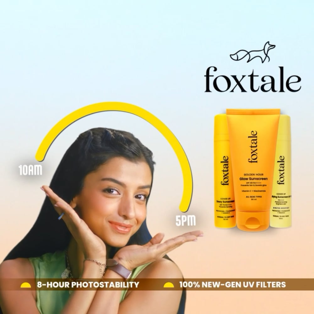 Foxtale Glow Sunscreen In Vivo Tested (SPF 50 PA++++) Price - Buy ...