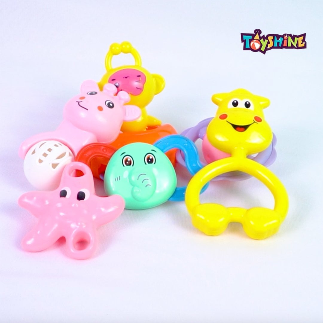 Toyshine Non-Toxic Baby Rattle with Teathers for New Born Babies Price ...