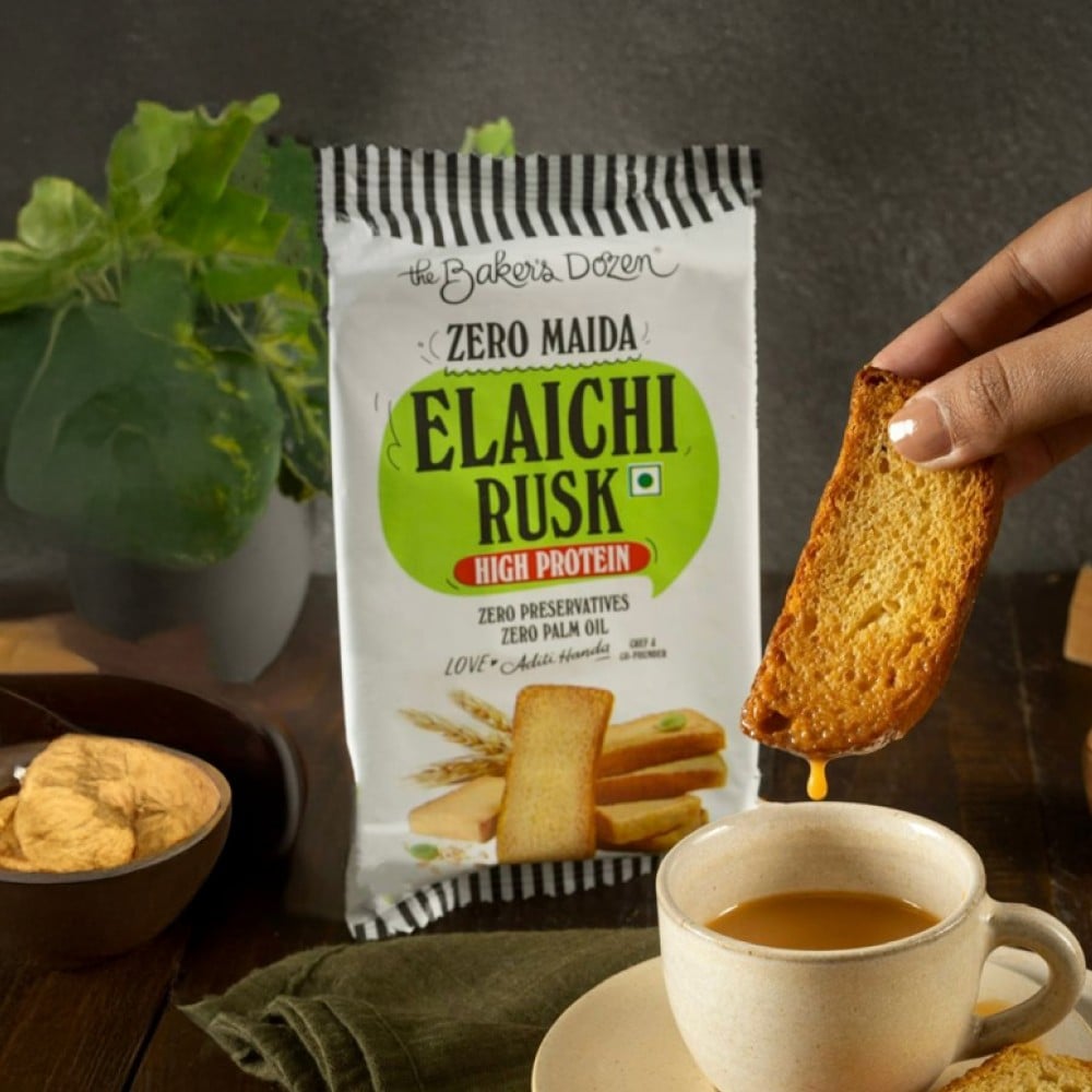 The Baker's Dozen Elaichi Rusk (High Protein)