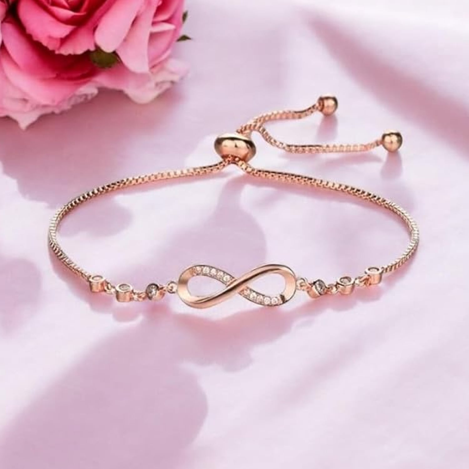 Nilu's Collection Infinity Charm Bracelet (Rose Gold) Price - Buy ...