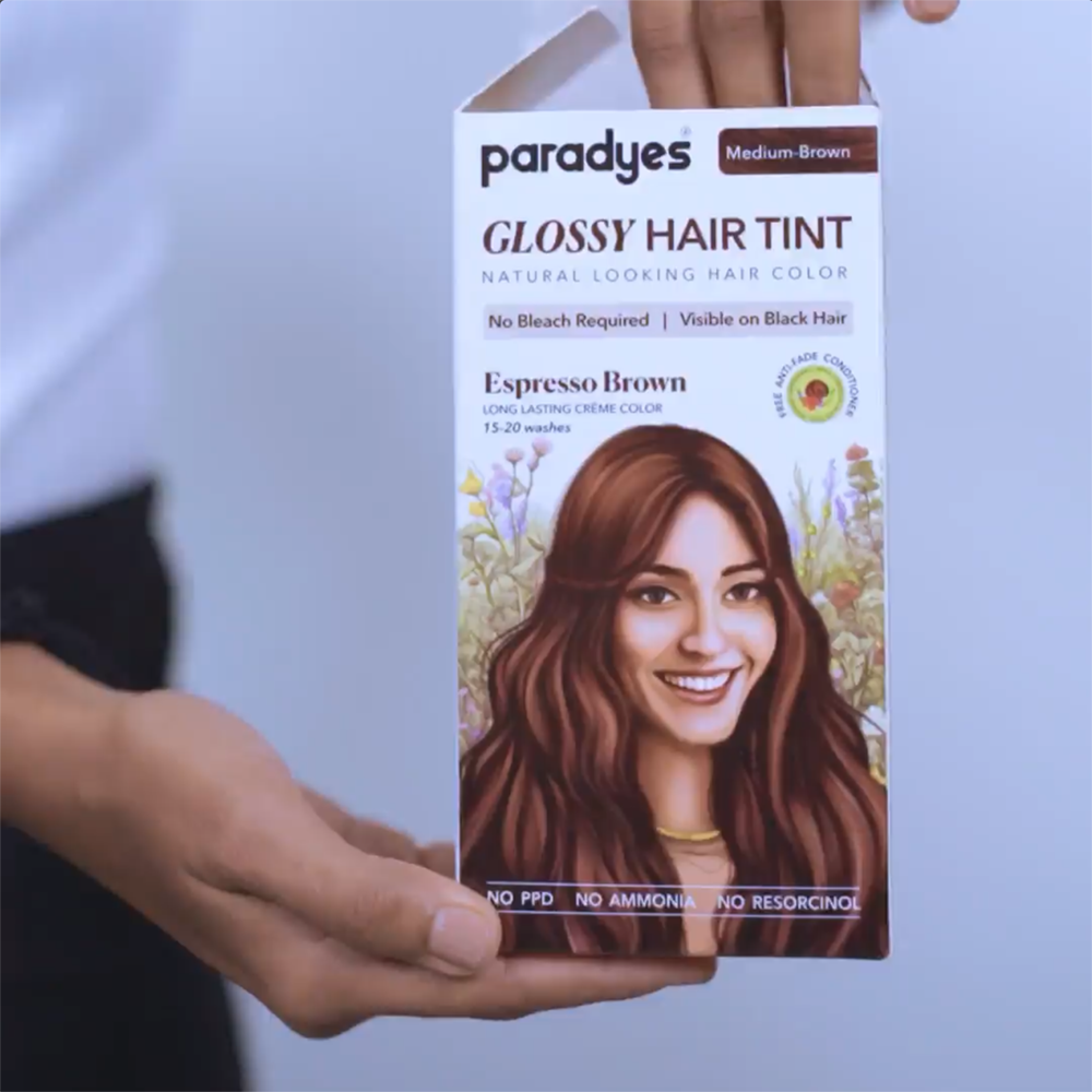 Paradyes Espresso Brown Glossy Tint Hair Colour (Medium Brown) Price ...