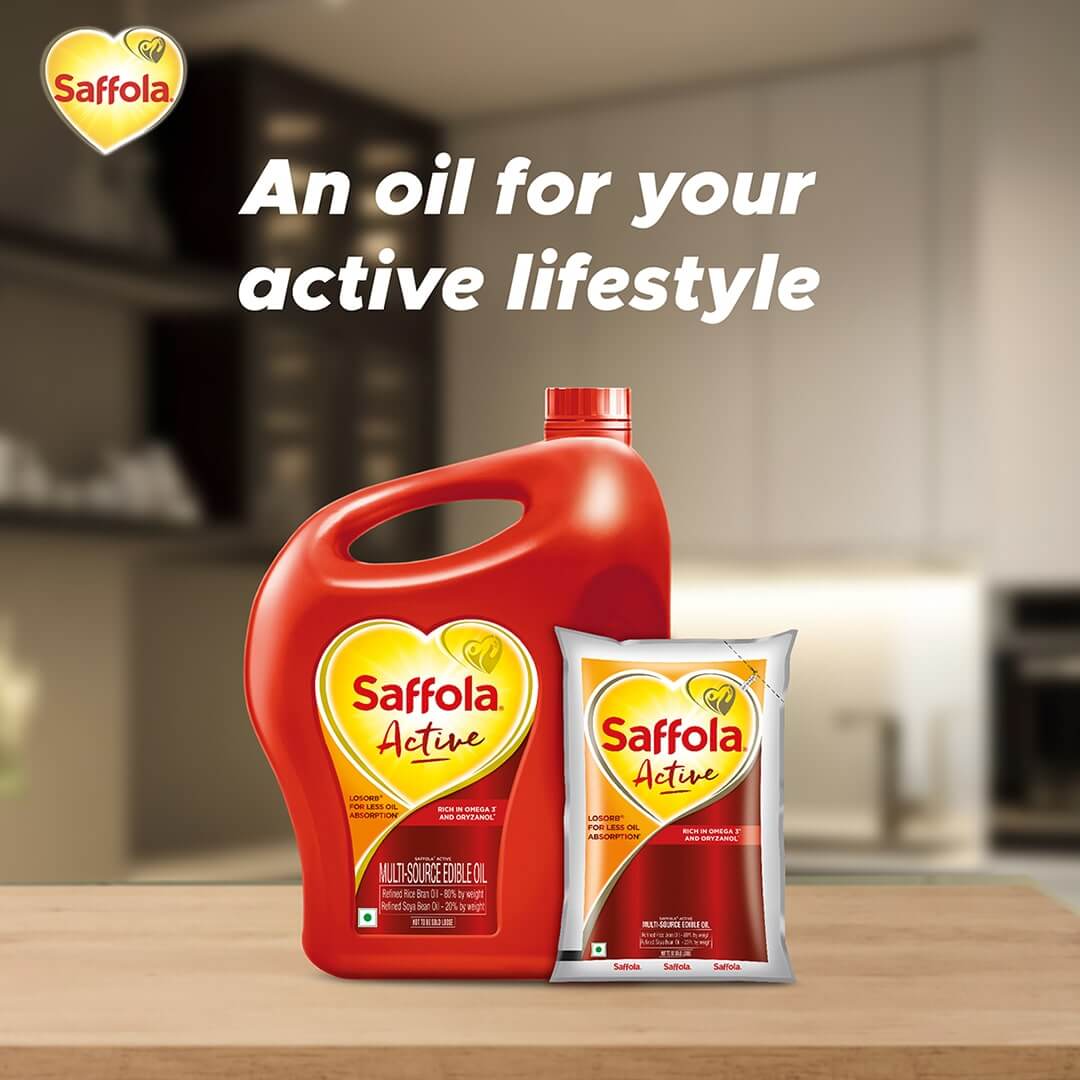 Buy Saffola Active Rice Bran & Soyabean Blended Cooking Oil Online ...